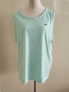 Lacoste Mint Green Sleeveless  Tank Top